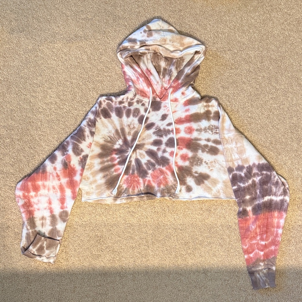 Tie-Dye Cropped Hoodie